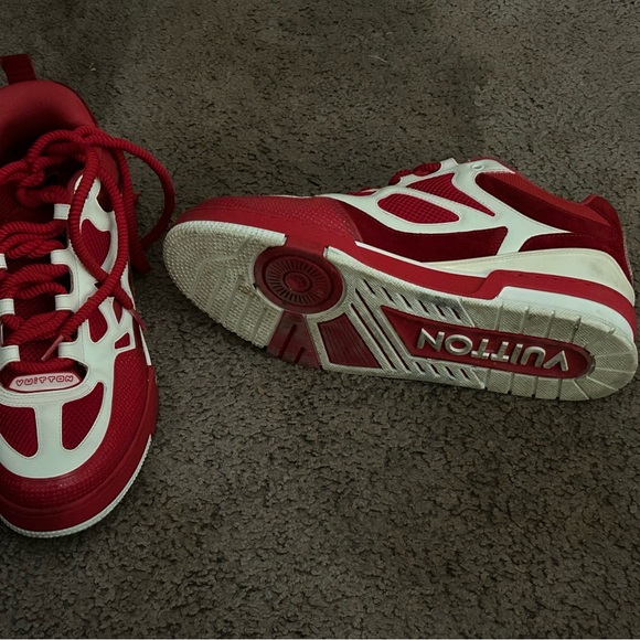 Louis Vuitton Red and White Sneakers - Picture 3 of 3